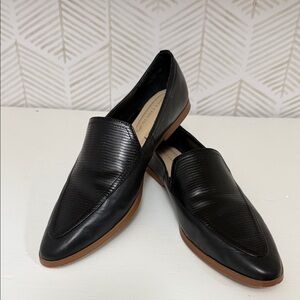 Vince Camuto Black Loafers with Brown Sole